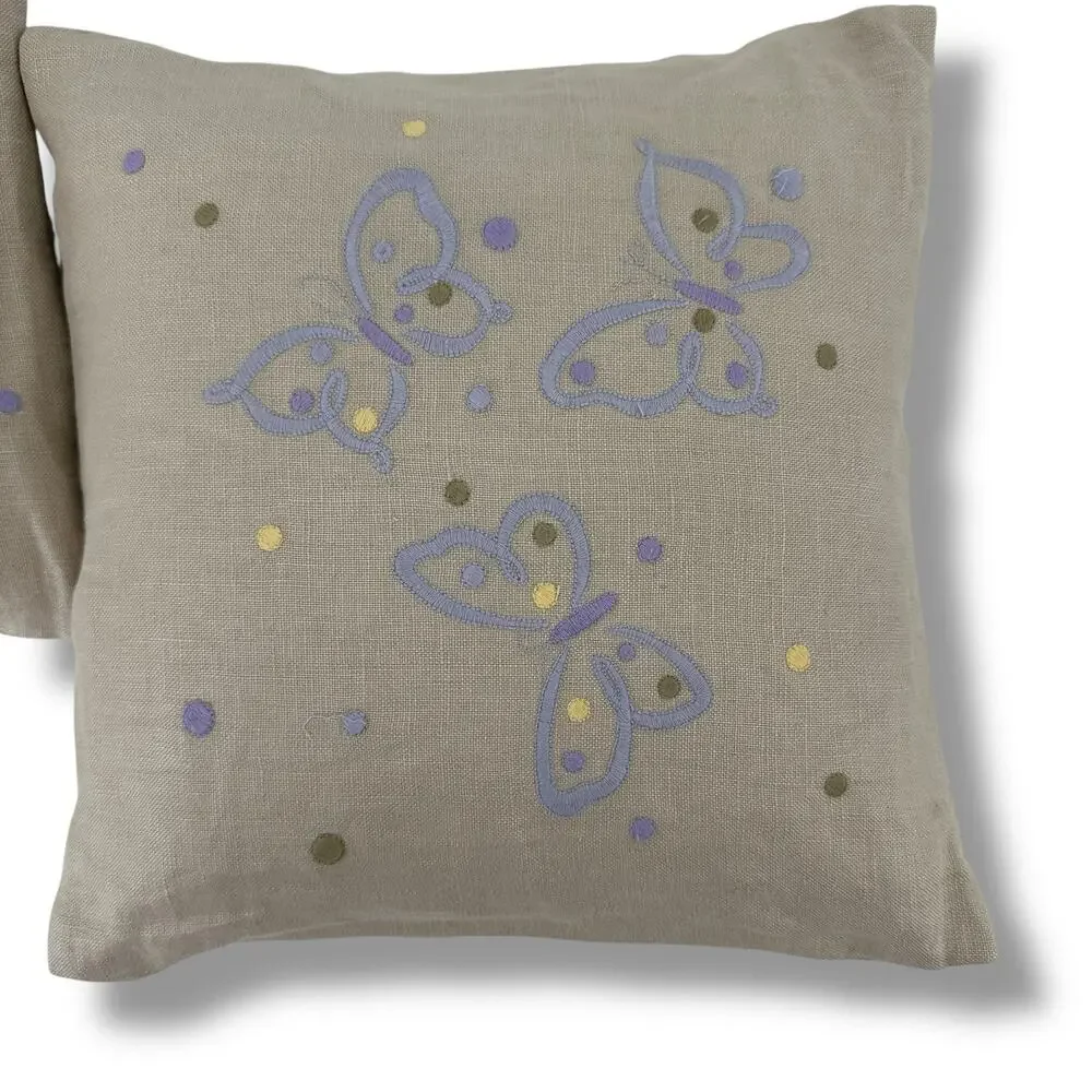 Pottery Barn Butterfly Polka Dot Throw Pillow Set 12